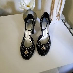 BCBGirls Leather Strappy Heels Size 6.5